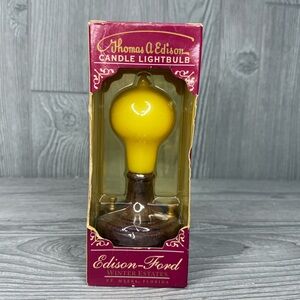 Vintage Light Bulb Candle Thomas Edison 90s Souvenir Ford Winter Estates light